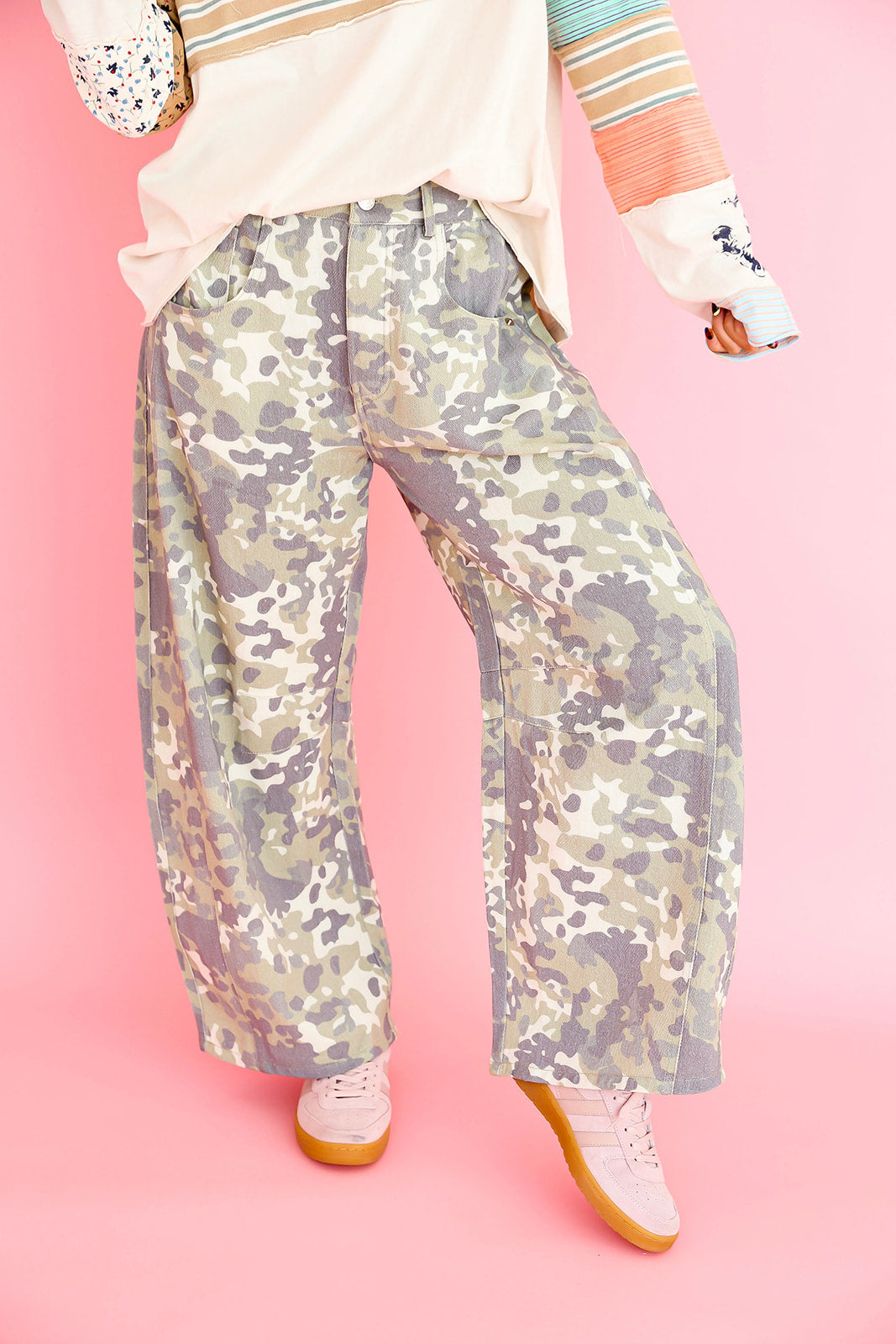 Sage Camo Barrel Pants