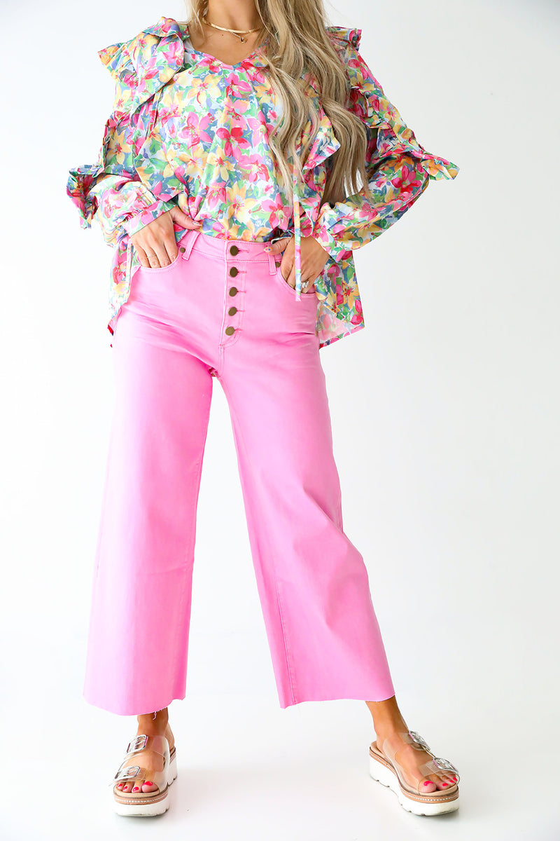 From The Start 5 Button Jeans-Pink