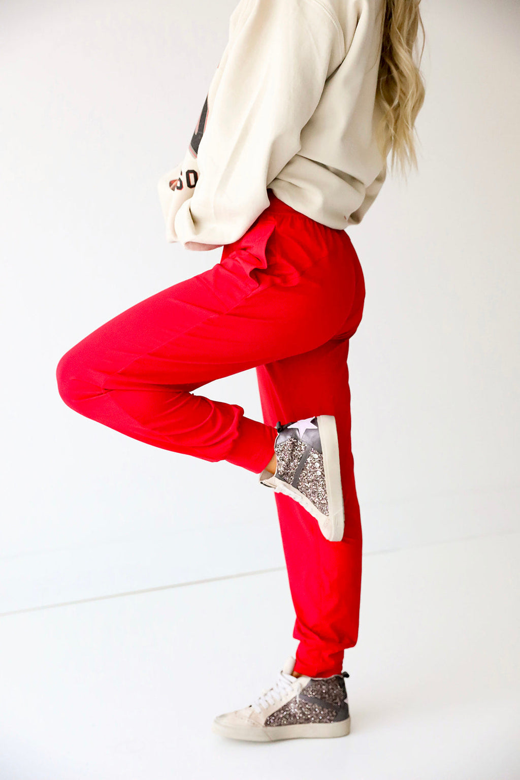 Bright Red Buttersoft Joggers RESTOCK