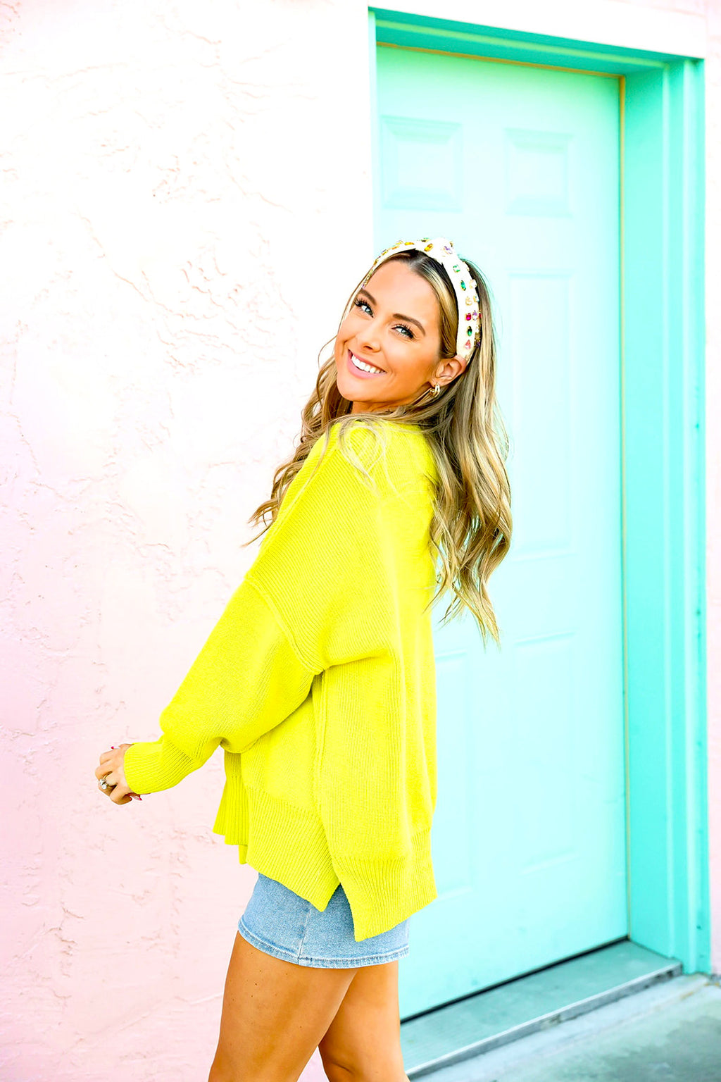 Squeeze Of Lemon Lime Sweater