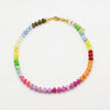 Colorblock Rainbow Gemstone Luxe Necklace