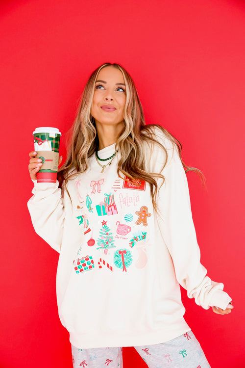 Merry Icons Collage Sweatshirt