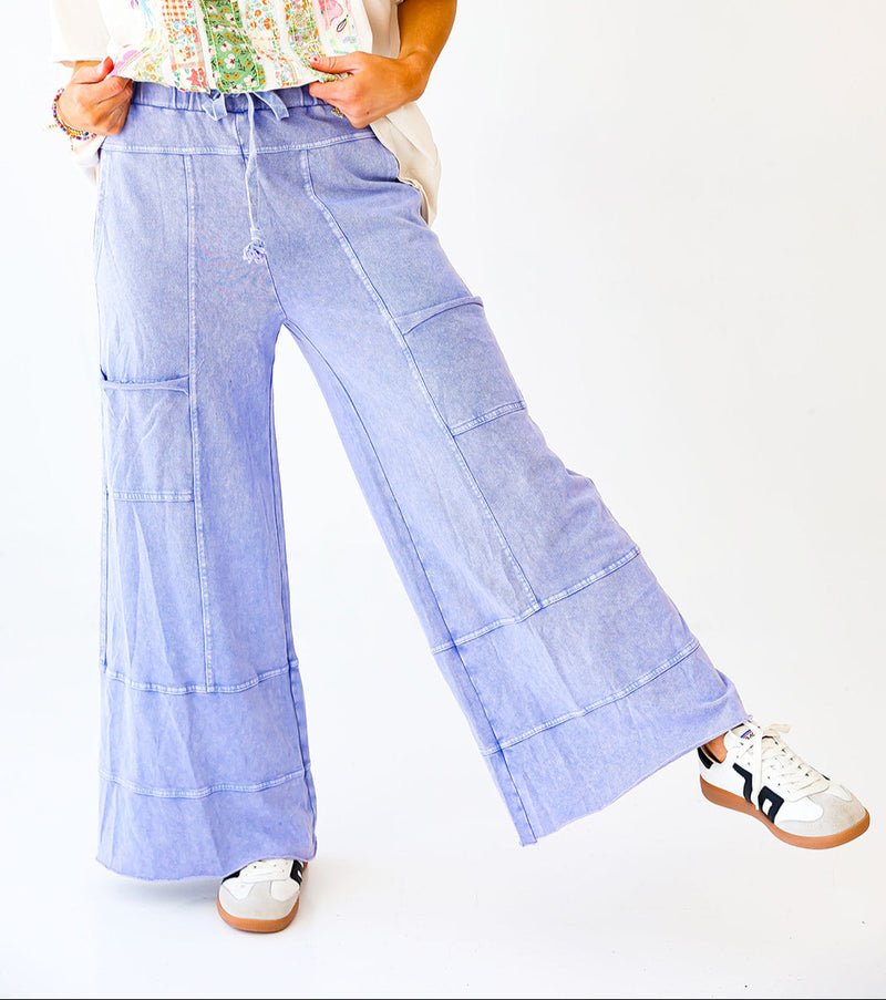 It's A Lifestyle Pants-Misty Blue