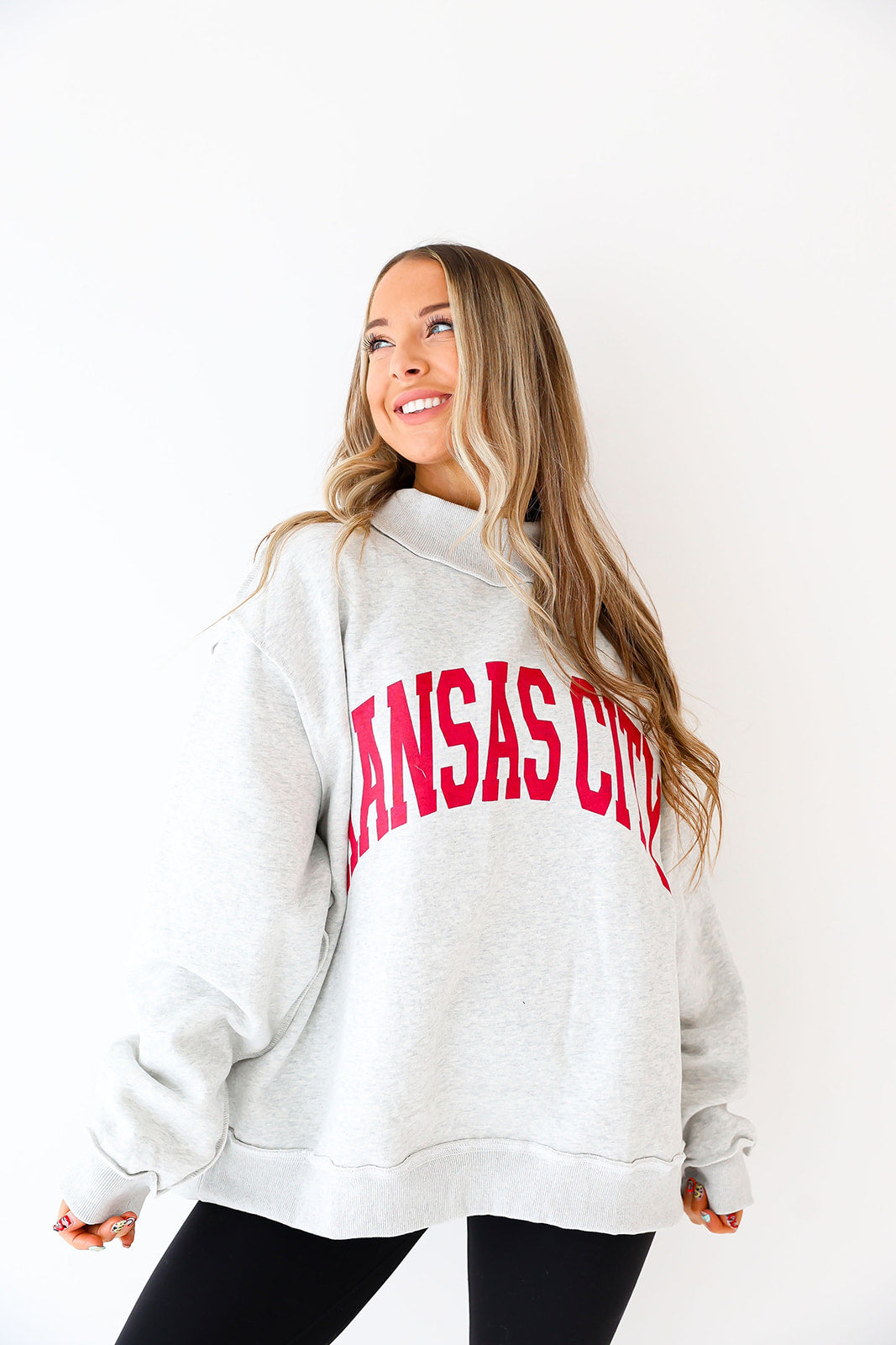 Kansas City Reversible Mock Neck Sweatshirt