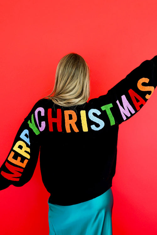 Merry Christmas Sweater – Black