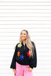 Flower Power Crochet Quarter Zip