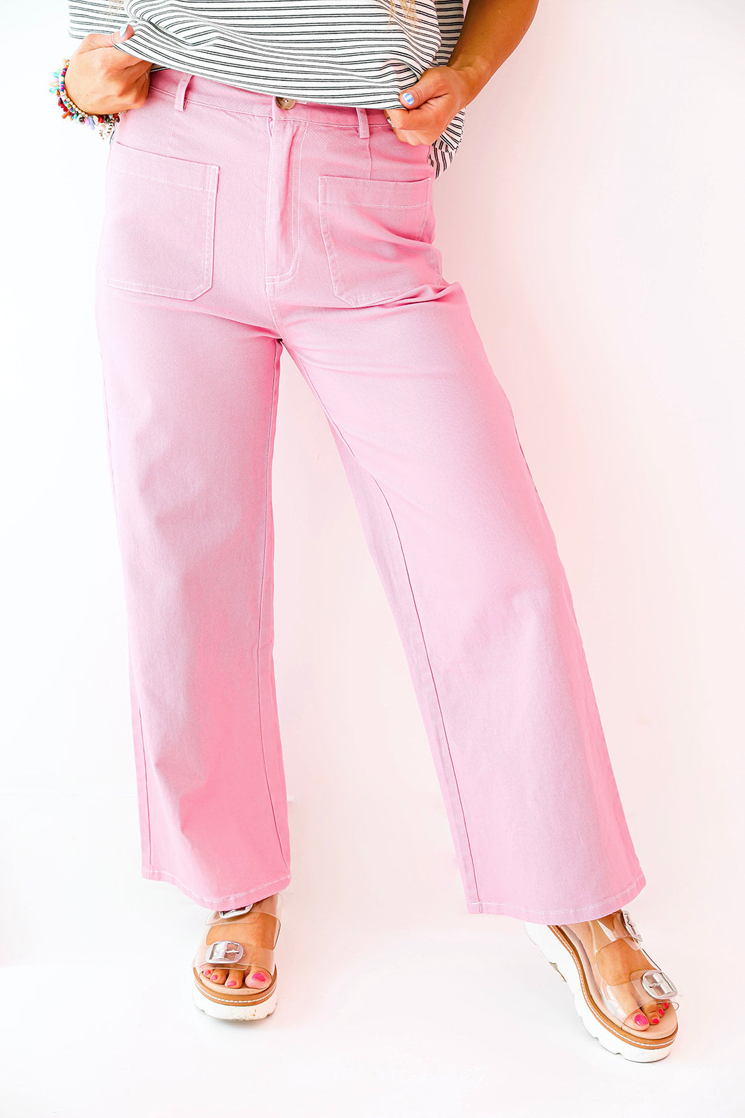 Think Pink Stretch Denim Jeans