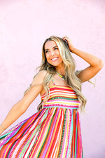Social Hour Rainbow Maxi Dress