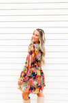 Falling Hard Floral Dress With Keyhole