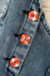 Petal Patch Overalls-Dk Denim