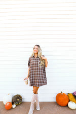 Pumpkin Patch Visits Plaid Dress