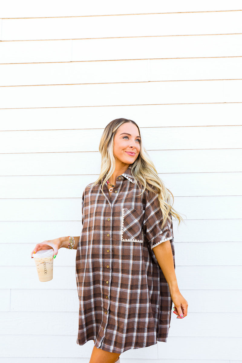 Pumpkin Patch Visits Plaid Dress