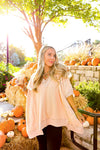 Fall Favorite Oversized Sweatshirt Top-Beige