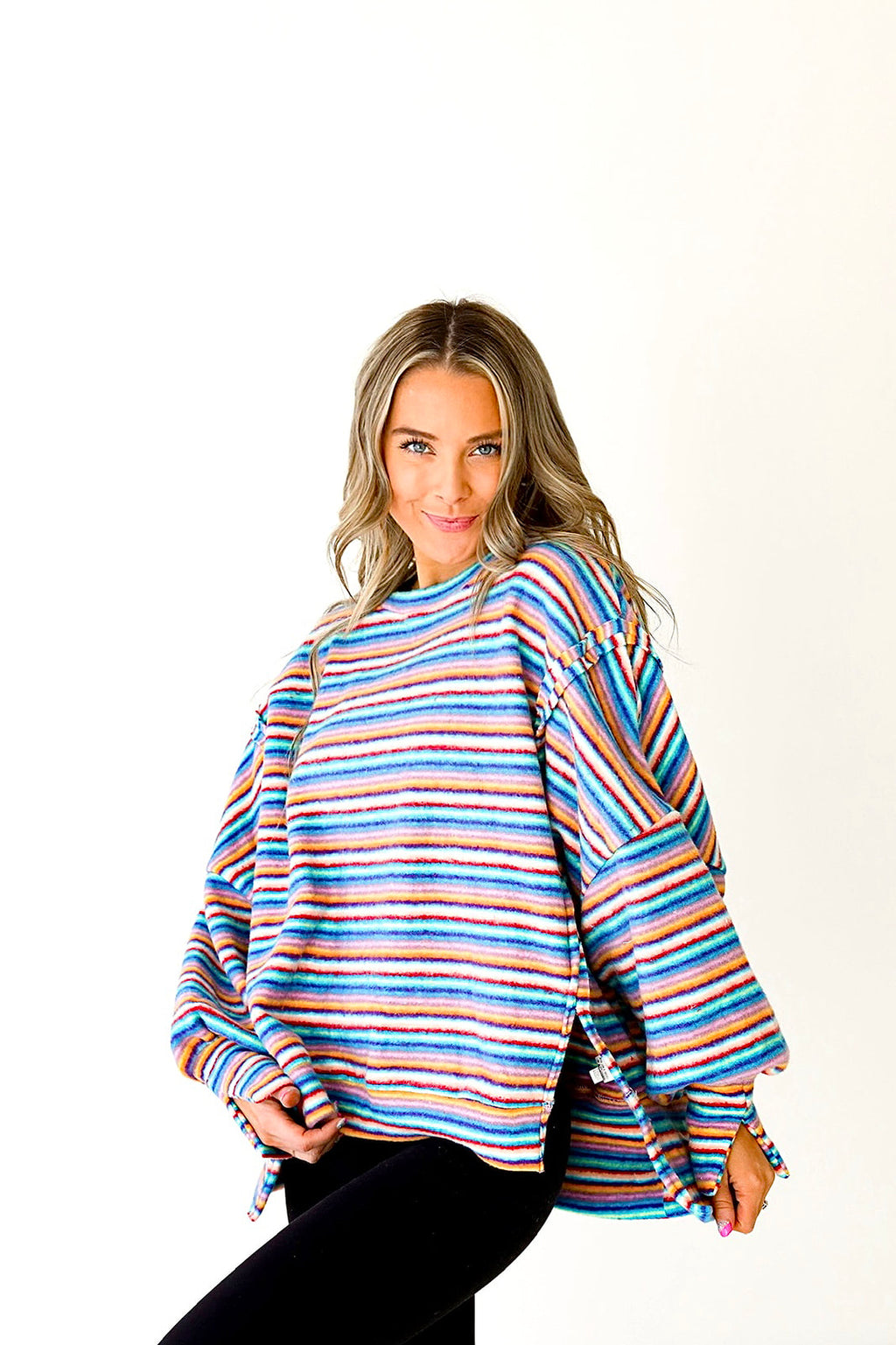 Having A Time Striped Pullover
