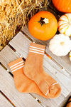 Rust/Cream Crew Length Socks