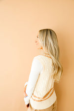 Cream & Mocha Varsity Stripe Sweater Vest