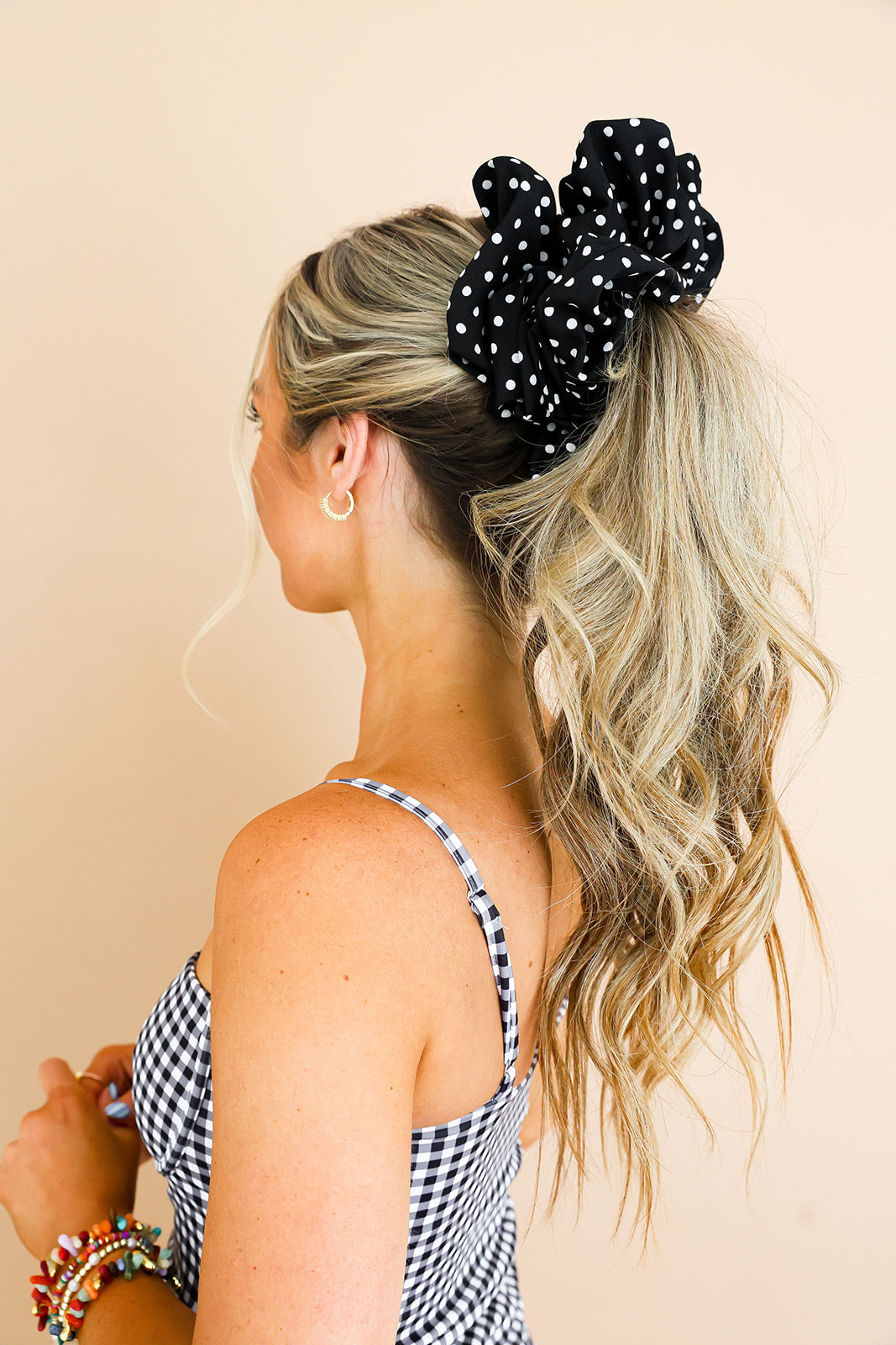 Polka Dot Jumbo Scrunchie