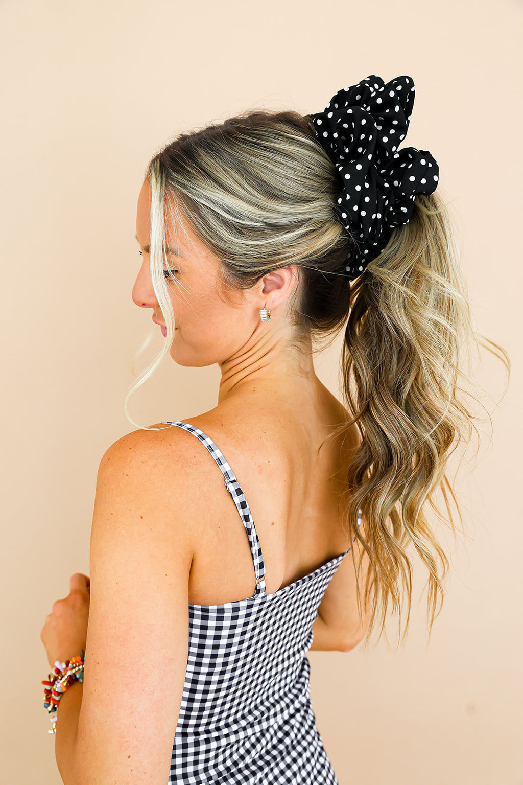 Polka Dot Jumbo Scrunchie