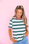 Pep Rally Striped Top