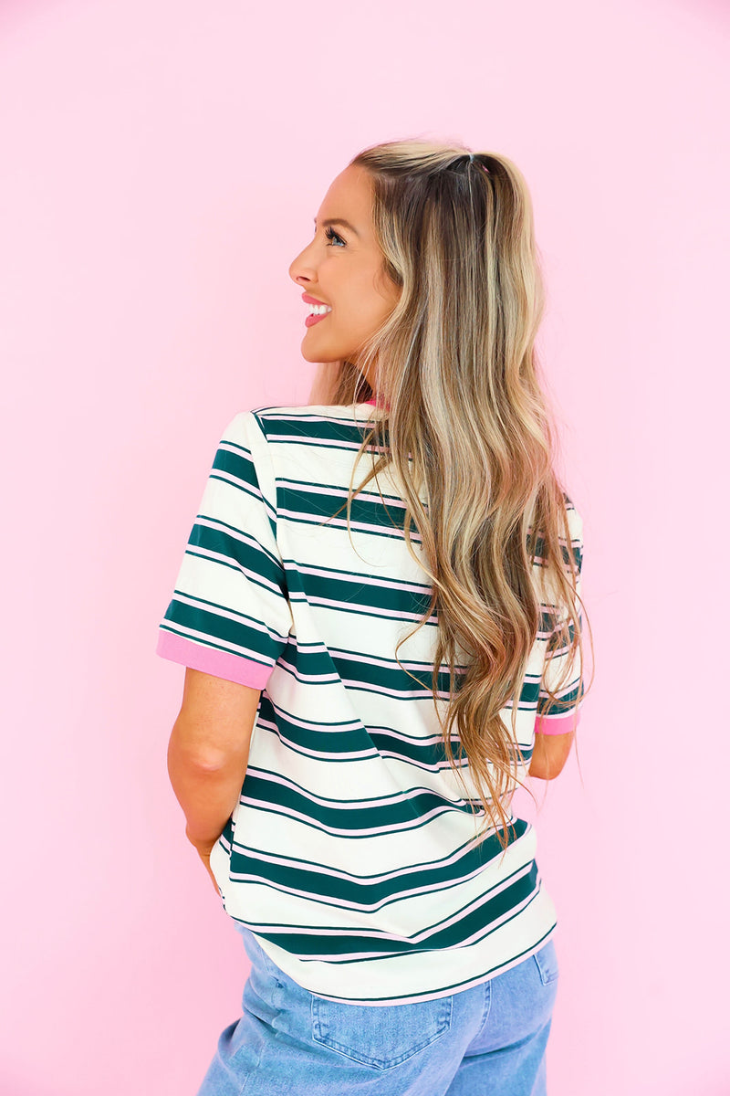 Pep Rally Striped Top