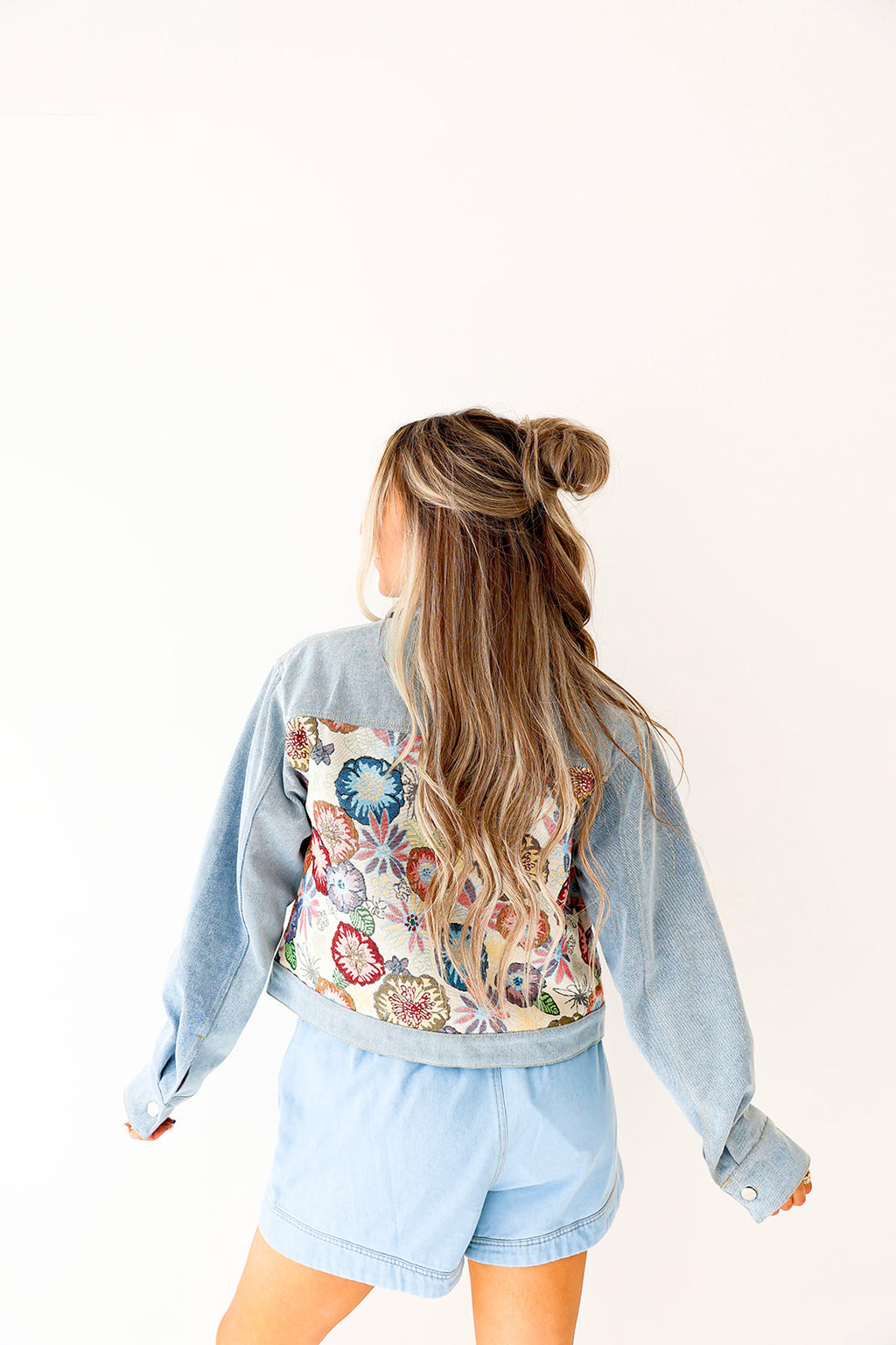 The Flora Embroidered Denim Jacket