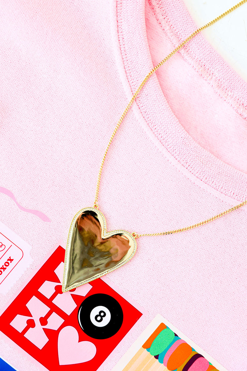 Oversized Gold Heart Necklace