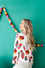 Beige Multi Ornament Cardigan-Queen of Sparkles