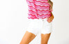 Summer Strut White Denim Shorts