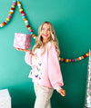 Pink Santa Claus Butterfly Blazer Sweatshirt-Queen Of Sparkles