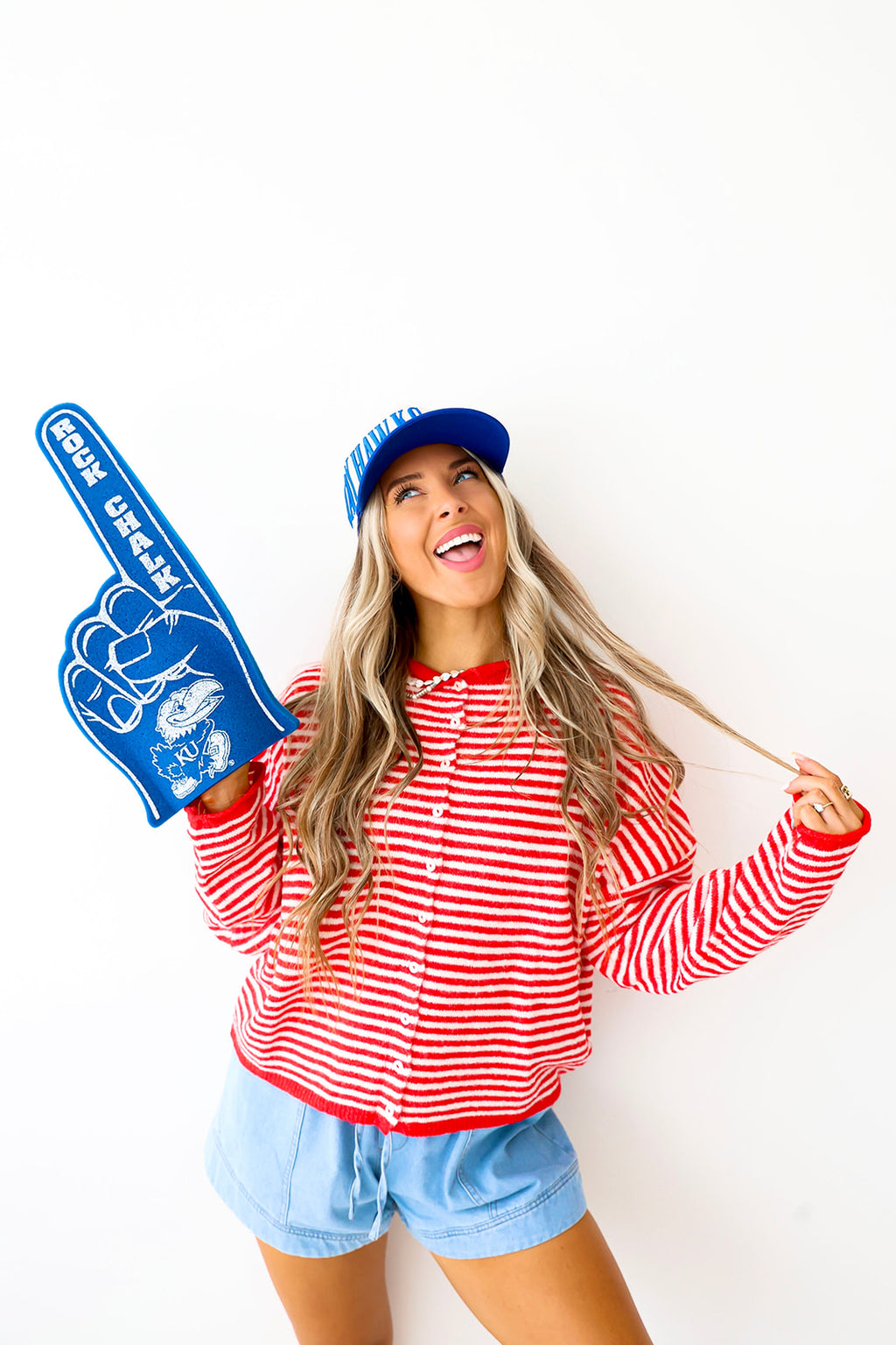 Cozy On Up Sweater- Red/White Stripe