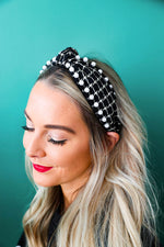 It Girl Pearl Headband-Black