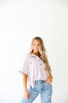 Take The Time Collared Top-Lavender