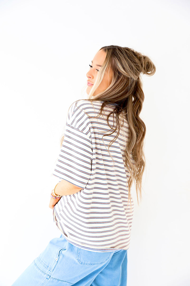 Living For The Weekend Striped Top