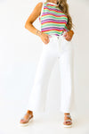 High Rise Wide Leg Jeans-White