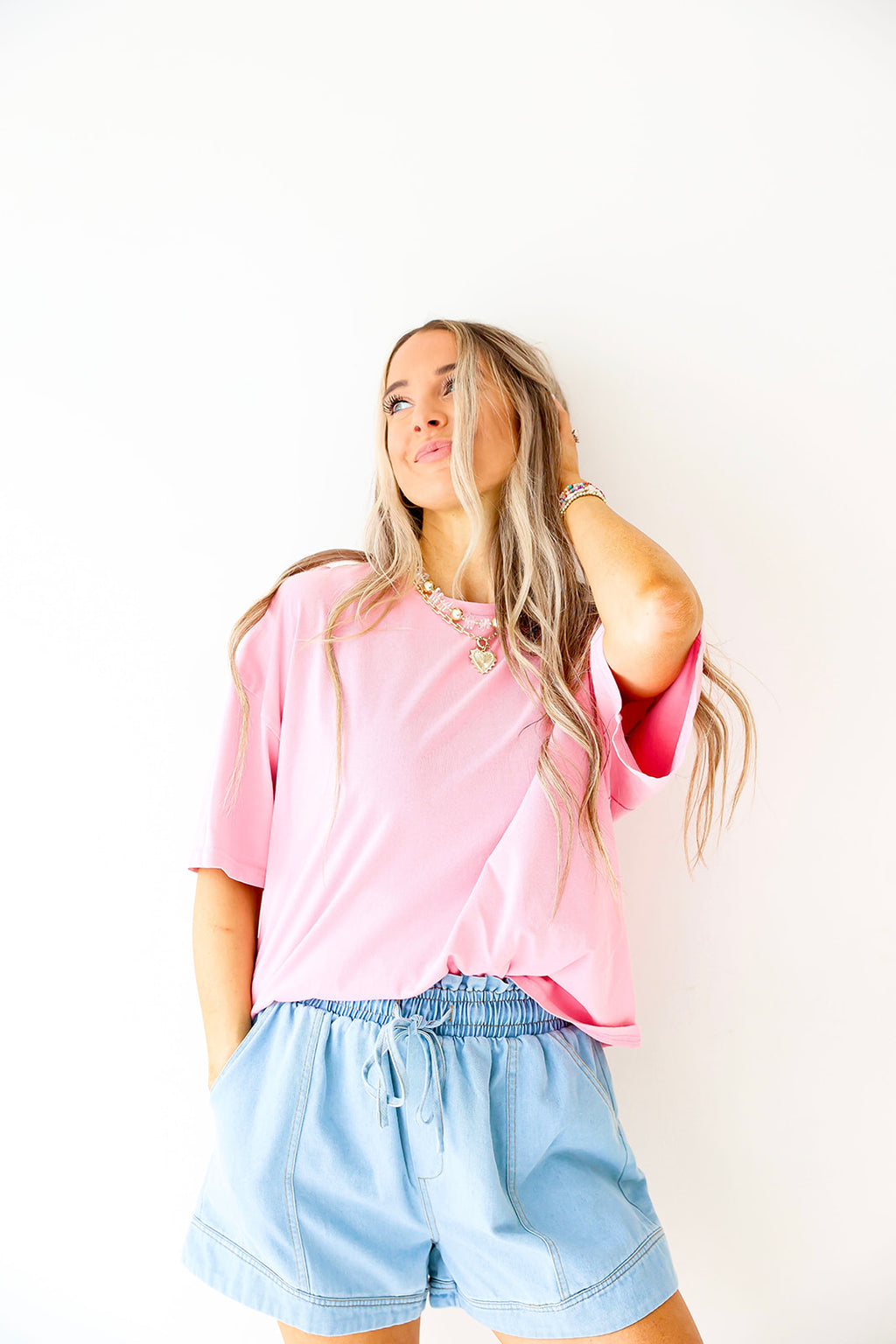 Everyday Luxe Tee-Pink