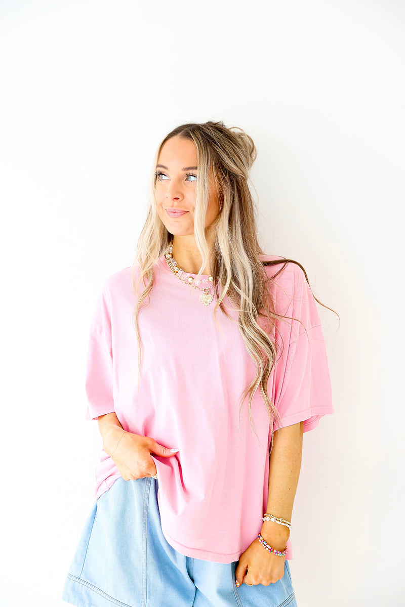 Everyday Luxe Tee-Pink