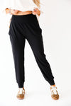 Walk My Way Buttersoft Joggers-Black