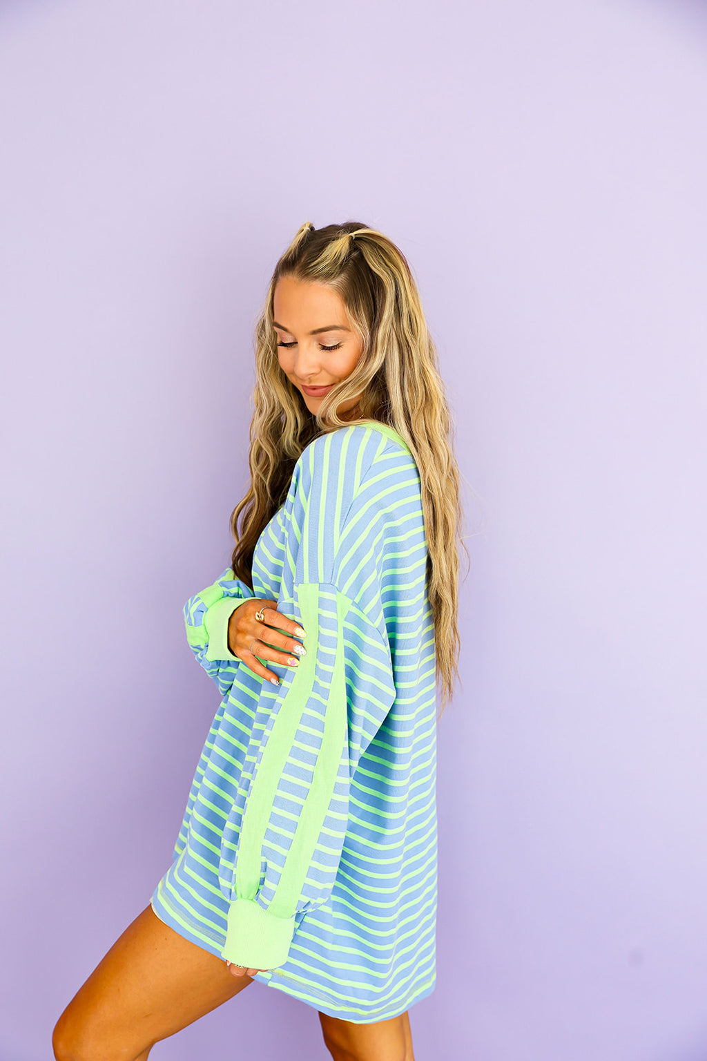 Varsity Drift Striped Pullover