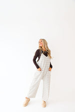 Easy On Me Textured Jumpsuit-Cream