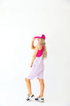 Life On The Go Shorts Romper-Lavender