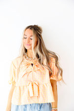 Social Hour Gingham Blouse