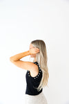 Just A Pearl Girl Luxe Tank-Black