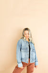 Golden Hour Denim Jacket-Medium Wash