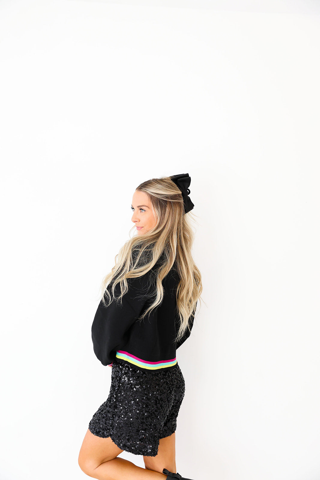 Black Pearl Snowmen Rainbow Cardigan-Queen of Sparkles
