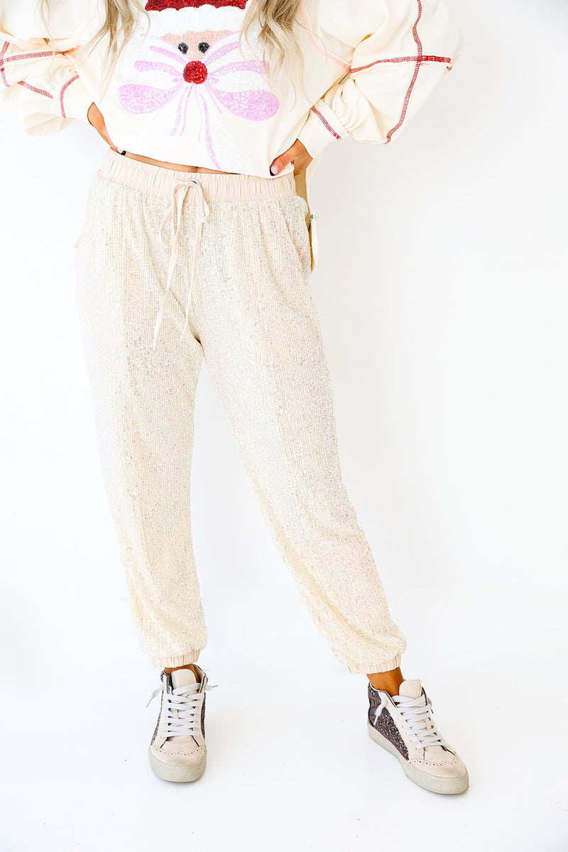 Iridescent Sequin Joggers