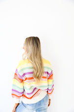 Pastel Rainbows Striped Sweater