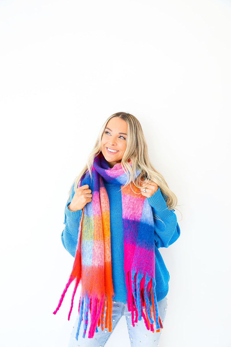 Keeping Cozy Rainbow Scarf