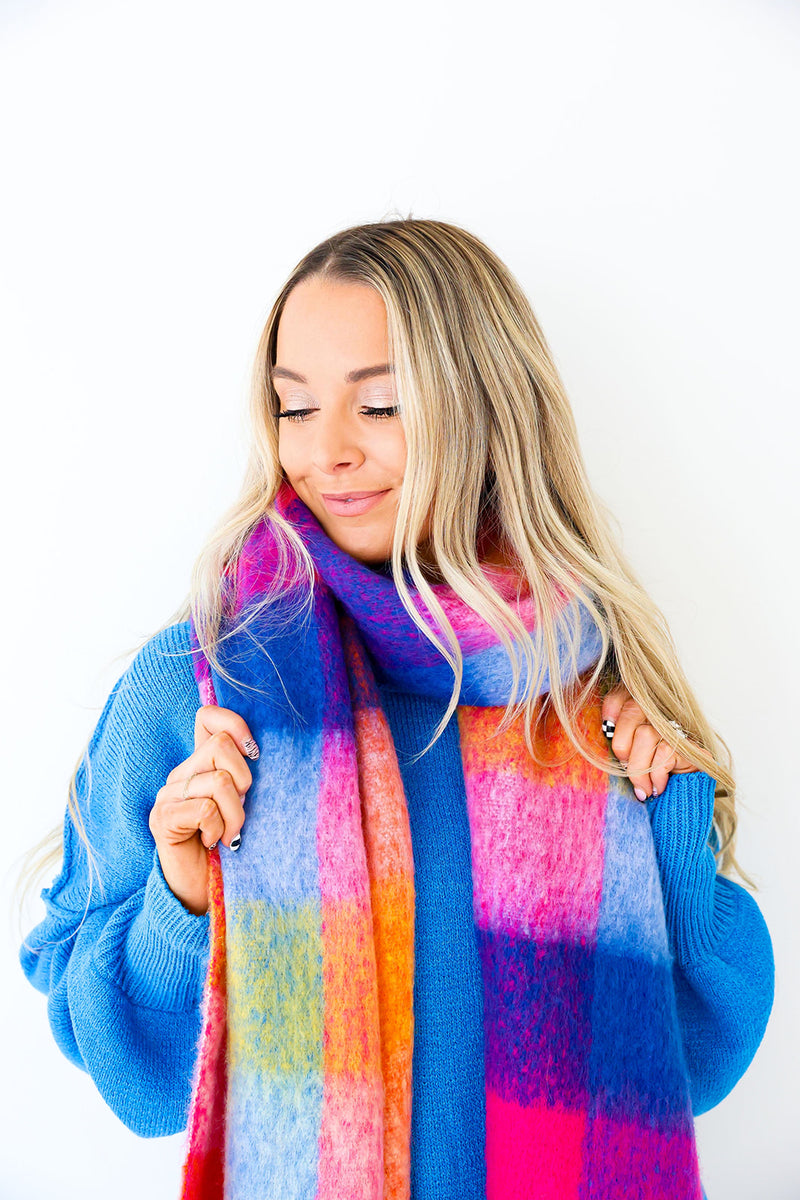 Keeping Cozy Rainbow Scarf