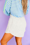 Lounge Luxe Pearl Embellished Skort- Gray