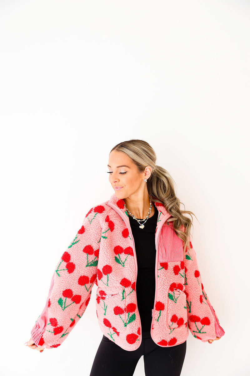 Cherry Sweet Sherpa Jacket